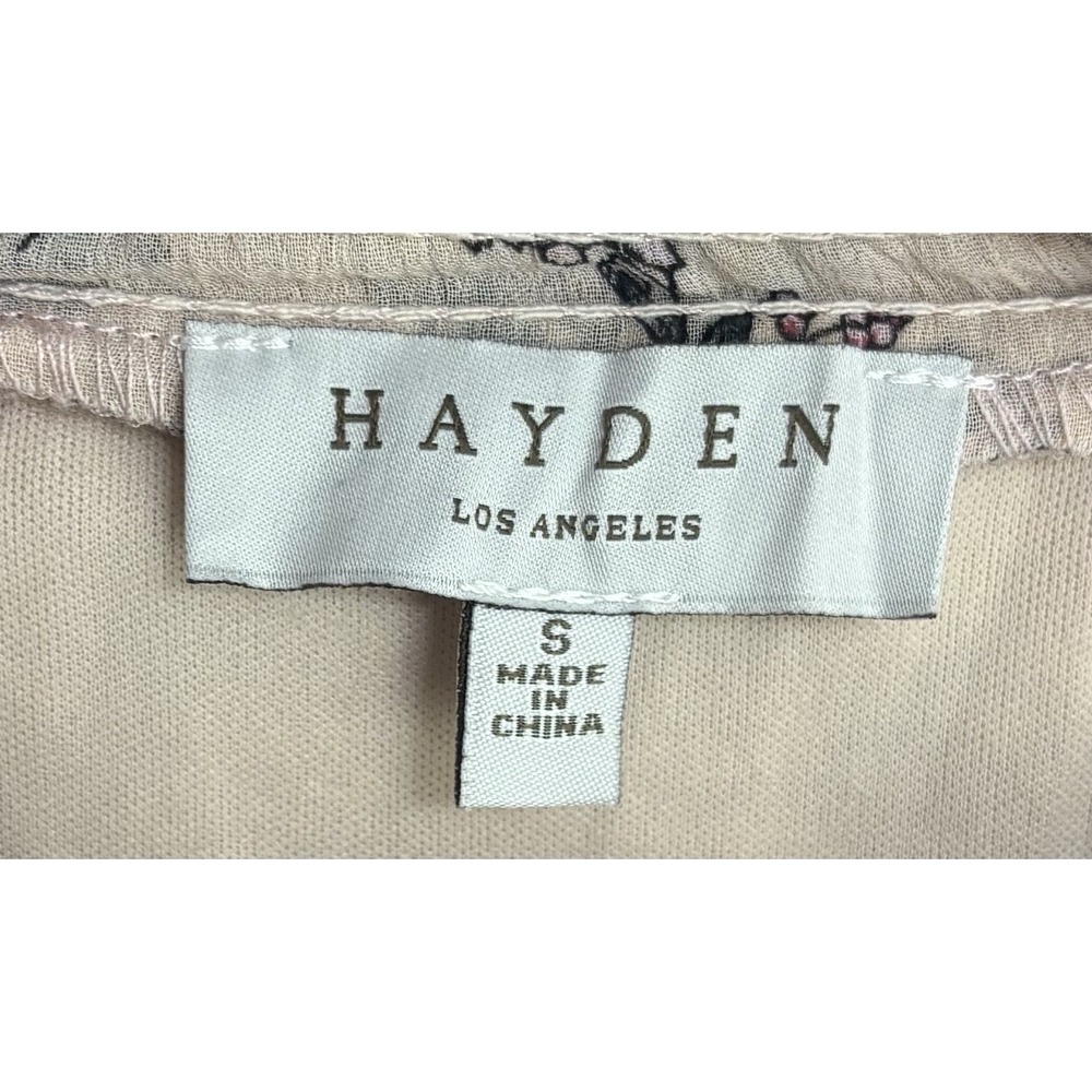 Hayden Los Angeles Dress Womens S Floral Ruffle Off Shoulder Smocked Waist Tired - Picture 9 of 16